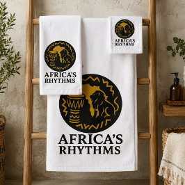 Einfaches elegantes afrikanisches Stammtrommel-Tan Badhandtuch Set