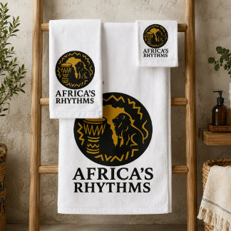 Einfaches elegantes afrikanisches Stammtrommel-Tan Badhandtuch Set