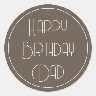 Einfaches Elegantes Alles Gute zum Geburtstag Papa Runder Aufkleber