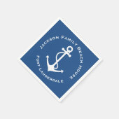 Einfaches elegantes Anchor Family Beach Party Serviette (Ecke)