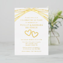 Einfaches elegantes Arch Gold 50. Hochzeitstag