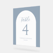 Einfaches elegantes Arch, Grau, Hochzeit-Tischnumm Acrylschild (Winkel)