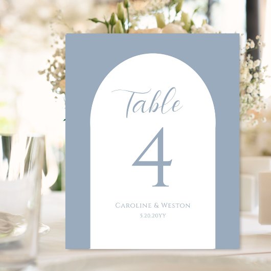 Einfaches elegantes Arch, Grau, Hochzeit-Tischnumm Acrylschild