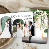 Einfaches elegantes Arch Multi Wedding Foto Dankeskarte