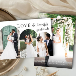 Einfaches elegantes Arch Multi Wedding Foto Dankeskarte