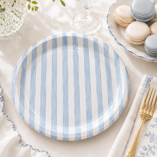 Einfaches Elegantes Baby-Shower im Amalfi-Blau ges Pappteller