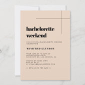 Einfaches elegantes Bachelorette-Wochenende Einladung (Vorderseite)