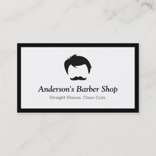 Einfaches elegantes Barber-Shop-Logo Modernst Schw Visitenkarte