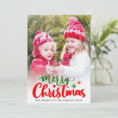 Einfaches elegantes, bearbeitbares Foto Feiertagskarte (Stehend Vorderseite)