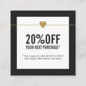 Einfaches elegantes Beauty Salon Coupon (Vorderseite)