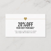 Einfaches elegantes Beauty Salon Coupon (Vorderseite)