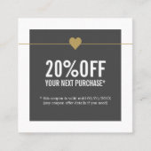 Einfaches elegantes Beauty Salon Coupon (Vorderseite)