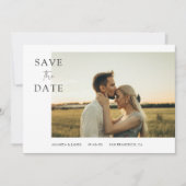 Einfaches elegantes benutzerdefiniertes Foto Hochz Einladung (Vorderseite)