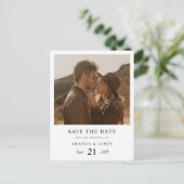 Einfaches elegantes benutzerdefiniertes Foto Hochz Einladungspostkarte (Stehend Vorderseite)