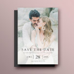 Einfaches elegantes, benutzerdefiniertes Foto Magneteinladung<br><div class="desc">Diese schlichte, stilvolle moderne Foto Save the Date Hochzeitsmagnet-Karte bietet eleganten schwarzen Text mit einer "SAVE THE DATE" Nachricht und Platz für Ihre Namen, Datum und Hochzeitsort darunter. Sie können den Text auch bearbeiten, um Ihre Bedürfnisse Anzug. Sie können gewollt werden, ein Textfeld zu löschen, das Sie nicht benötigen, oder...</div>