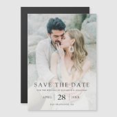 Einfaches elegantes, benutzerdefiniertes Foto Magneteinladung (Vorne/Hinten)