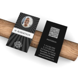Einfaches elegantes Berufliches Foto QR-Code Visitenkarte