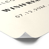 Einfaches elegantes Best Day Ever Wedding Willkomm Poster (Ecke)