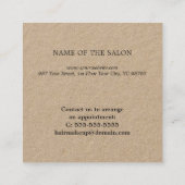 Einfaches elegantes Black Kraft Beauty Coupon (Rückseite)