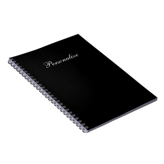 Einfaches elegantes Black Writing Journal Personal Notizblock (Rechte Seite)