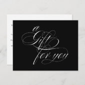 Einfaches elegantes BlackCalligraphy-Geschenkzerti (Vorne/Hinten)