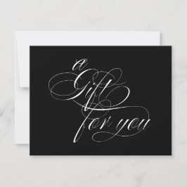 Einfaches elegantes BlackCalligraphy-Geschenkzerti