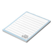 Einfaches elegantes Blue Logo Notizblock (Rotiert)