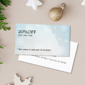 Einfaches Elegantes Blue Snowflakes Beauty Coupon