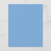 Einfaches, elegantes Blue Wedding Menü (Rückseite)