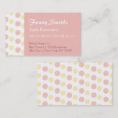 Einfaches, elegantes Blumenmuster Visitenkarte (Vorne/Hinten)