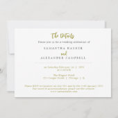 Einfaches elegantes Boho Einladungs-Foto nach Maß Einladung (Rückseite)