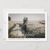 Einfaches elegantes Boho Einladungs-Foto nach Maß Einladung (Vorderseite)