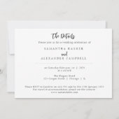 Einfaches elegantes Boho Einladungs-Foto nach Maß Einladung (Rückseite)