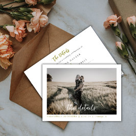 Einfaches elegantes Boho Einladungs-Foto nach Maß Einladung