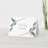 Einfaches elegantes botanisches Beileid Karte (Vorderseite)