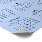 Einfaches Elegantes Botanisches Blumenkalender 202 Poster (Ecke)