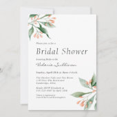 Einfaches elegantes botanisches Brautparty Einladung (Vorderseite)