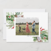 Einfaches elegantes botanisches Foto Feiertagskarte (Vorderseite)