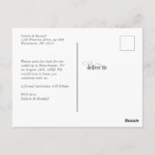 Einfaches elegantes botanisches Foto Save the Date Postkarte (Rückseite)