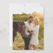 Einfaches elegantes botanisches Hochzeitssemble-Fo Einladung (Rückseite)