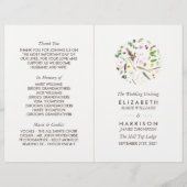 Einfaches elegantes botanisches Wildprogramm zur B (Vorderseite)