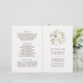 Einfaches elegantes botanisches Wildprogramm zur B (Stehend Vorderseite)