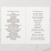 Einfaches elegantes botanisches Wildprogramm zur B (Rückseite)