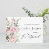 Einfaches elegantes Brautparty Ändern des Datums Einladung (Stehend Vorderseite)