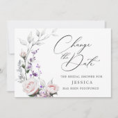 Einfaches elegantes Brautparty Ändern des Datums Einladung (Vorderseite)