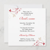 Einfaches elegantes Brautparty Einladung (Rückseite)