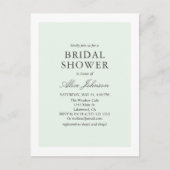 Einfaches elegantes Brautparty Einladungspostkarte (Vorderseite)