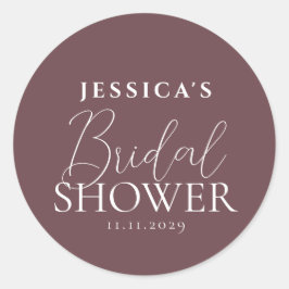 Einfaches elegantes Brautparty Runder Aufkleber