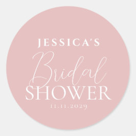 Einfaches elegantes Brautparty Runder Aufkleber