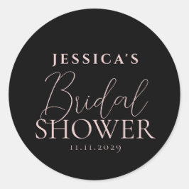Einfaches elegantes Brautparty Runder Aufkleber